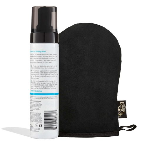 Bondi Sands Self Tanning Foam - Light/Medium Formula with Application Mitt for Flawless Glow