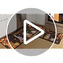 Fall Kitchen Rugs and Mats Set - 17x47.2 & 17x30 Inches, Non-Slip Pumpkin Design, Autumn Decor for Kitchen and Home - Fall 05
