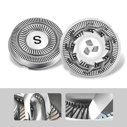 SweetLF 3 Pcs Replacement Shaver Head Blade Cutters IPX7 Waterproof Electric Razor Wet & Dry 3D Men’s Rotary Shaver SW-BC09