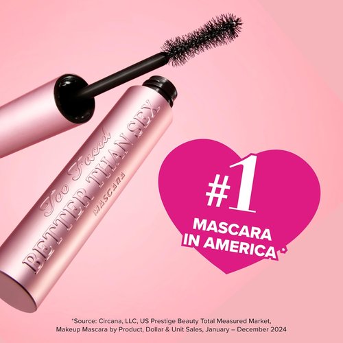 Too Faced Better Than Sex Mascara & Lip Injection Plumper Travel Set - Volume & Hydration, 0.17 Fl Oz + 0.10 Fl Oz