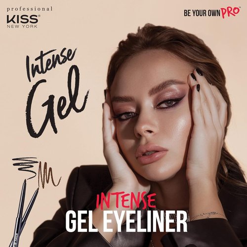 KISS NEW YORK Pro Intense Gel Eyeliner - Waterproof, Smudge-Proof, Long-Lasting Pencil | Black