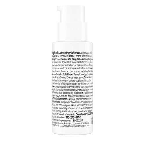 Neutrogena Evenly Clear Acne Exfoliant with Salicylic Acid & Mandelic Acid, Multi-Acid Face Exfoliating Treatment Serum Visibly Fade the look of Post-Acne Marks for A Smooth, Even Skin Tone, 1 fl. oz