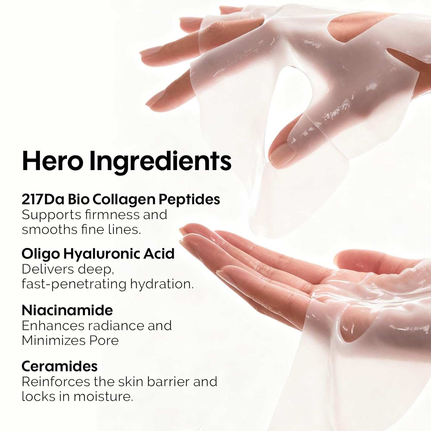 ZealSea Bio Collagen Hydrogel Face Mask - Overnight Jelly Gel for Deep Hydration & Pore Care | 4 Pack