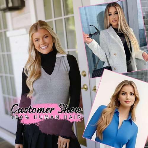Hair Toppers for Women Real Human Hair 12 Inch 360° Cover Remy Human Hair Topper for Women with Thinning Realistic Scalp Clip in Pieces Straight Hair (Highlight Brown Mixed Blonde, Side Bangs)