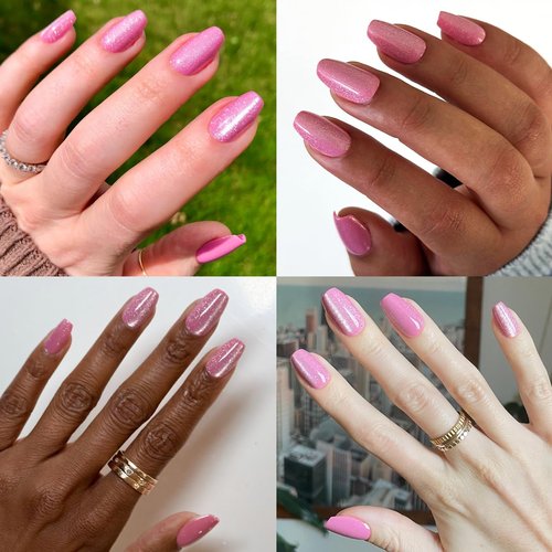 Olive & June Press-On Nails - Maximalist Instant Mani | 42 Non-Toxic, Long-Lasting Nails | Medium Coffin - Rose Velvet