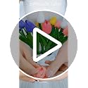 White Artificial Tulips Set - 20pcs 13.5 Inch Spring Flower Decor - Peach Pink Variation