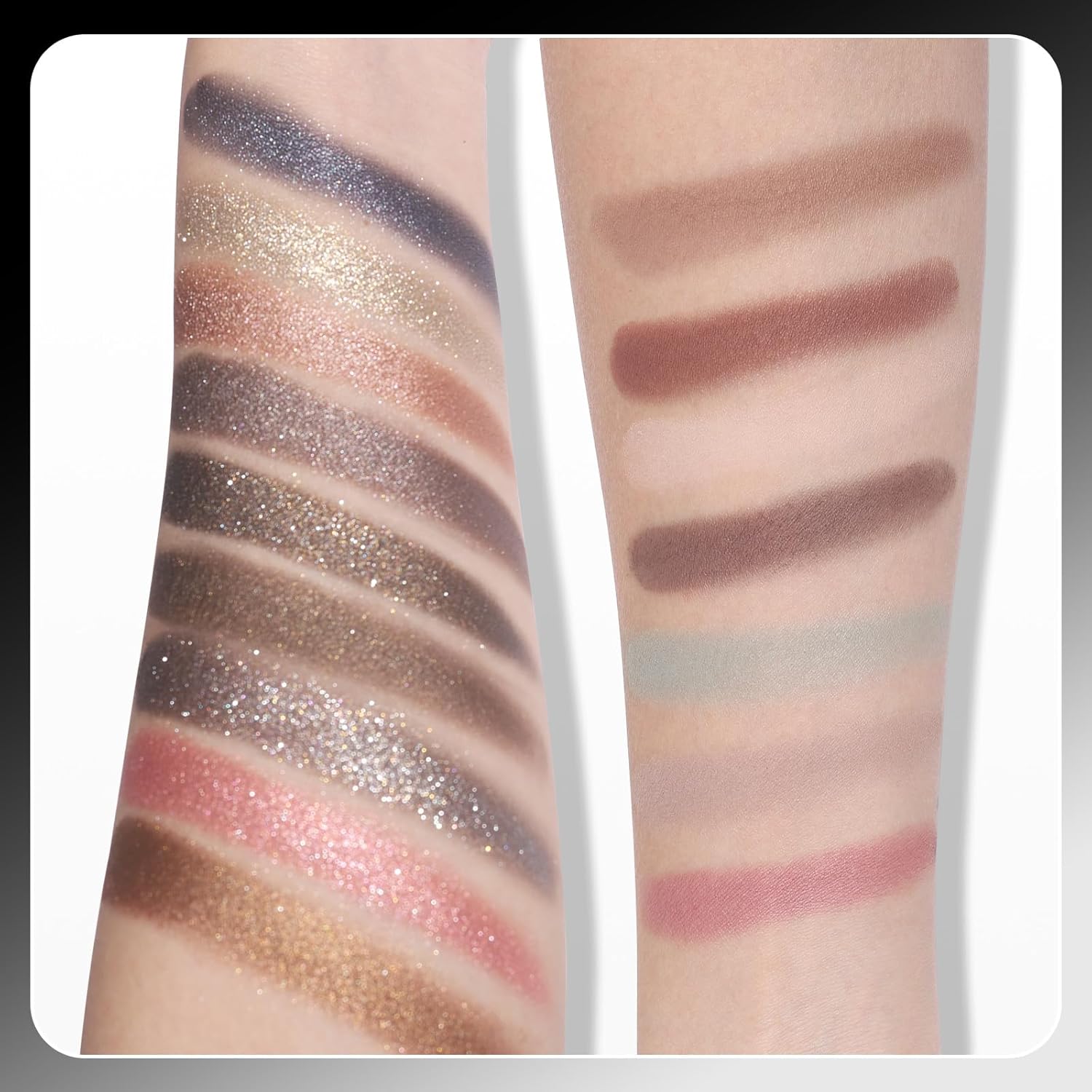 UCANBE Baked Eyeshadow Palette - 16 Highly Pigmented Nude Colors with Matte & Glitter Finish