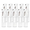 Aquableu Spray Bottle for Hair – 10-Pack Continuous Mist Spray Bottle for Hair Care, Styling, Cleaning, Plants, Pets & Essential Oils (Clear, 10oz)