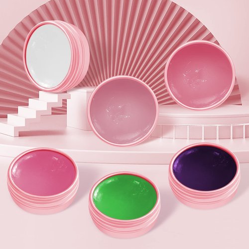 Libeauty Lash Lift Glue Balm Lash Lift Adhesive Strong Sticky Fruit Flavor Eyelash & Eyebrow Perm Glue Balm Brow Lamination Gel (Pink Peach, 10g/0.35oz)