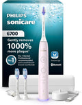 Philips Sonicare 6700 Series Electric Toothbrush - Advanced Sonic Technology, Pressure Sensor, 9 Settings, Light Pink, HX7412/04