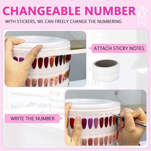 I·B·N G Nail Polish Display Book 200 Colors, Professional Nail Color Display Show Nails Sample Book (CS200)