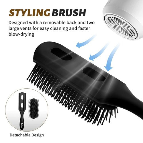 Balon Hair Brush Set - 4Pcs Detangling Paddle Brushes for All Hair Types | Wet & Dry Use