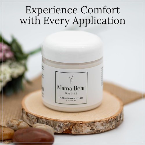 Mama Bear Oasis Lotion - Lavender Magnesium Cream for Feet, Hands & Legs - Includes Arnica & Aloe Vera (1 Pack)