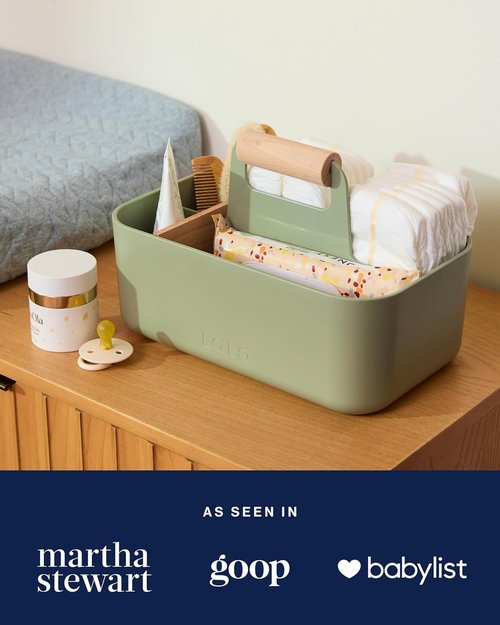 Lalo The Caddy - Versatile Multi-Purpose Storage Solution with Removable Dividers | BPA-Free, Coconut Color