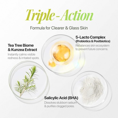 EIOM Trouble Targeting Serum with Tea Tree Oil & Salicylic Acid, Korean Acne Serum for Acne-Prone and Oily Skin, Daily Skin Care for Breakout-Prone Skin, Valentine’s Gift (30ml / 1.01 fl.oz.)