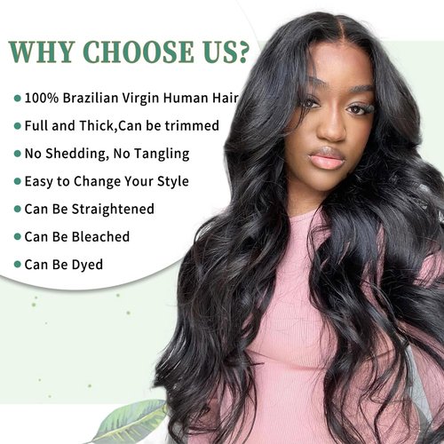Body Wave Bundles Human Hair 24 Inch 14A Human Hair Bundles Real 100% Raw Unprocessed Brazilian Virgin Sew in Quick Weave Natural Black Deals Thick Hair Extensions