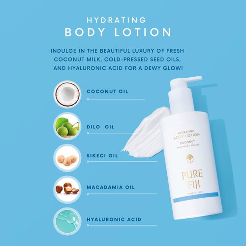 PURE FIJI Hydrating Body Lotion, Coconut (10.14 Fl.Oz /300ml)