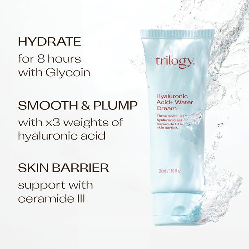 Trilogy Hyaluronic Acid+ Water Cream - Lightweight Hydration with Ceramides | 1.69 fl oz