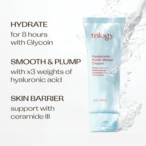 Trilogy Hyaluronic Acid+ Water Cream Lightweight Hydration with Ceramides and Glycoin 1.69 fl oz