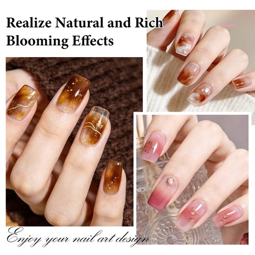JODSONE 100ml Clear Blooming Gel Refill Bottle, Large Capacity Nail Art Blossom Gel for Marble Watercolor Floral Print Effects, Easy to Apply, DIY Salon Manicure Supplies