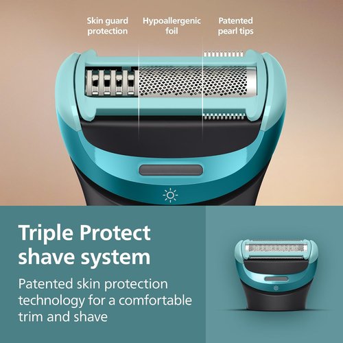 Philips Norelco Body Groomer 9000 Series - 100% Showerproof Men's Trimmer & Intimate Shaver with UV Cleaner | Adjustable Back Attachment, BG9480/50