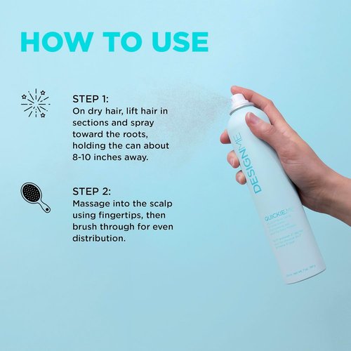 DESIGNME Quickie.ME Dry Shampoo Spray - Oil-Absorbing, Residue-Free Formula | 7 Oz Waterless Hair Care