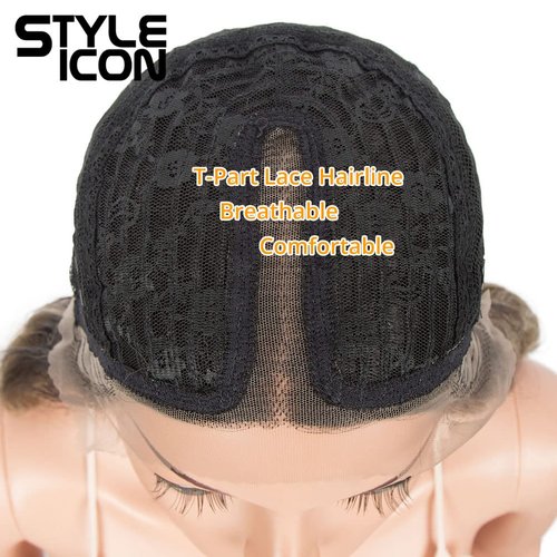 Style Icon 32” Long Wavy Wig Middle Part Synthetic Wigs Lace Front High Temperature Fiber Heat Resistant Wig (32 Inches, TAT4/12/APRIC)