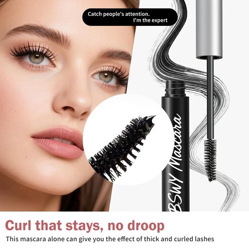 Essence Telescopic Tubing Mascara - Waterproof Formula for Sky High Lift & All-Day Wear, Gentle for Women 60+