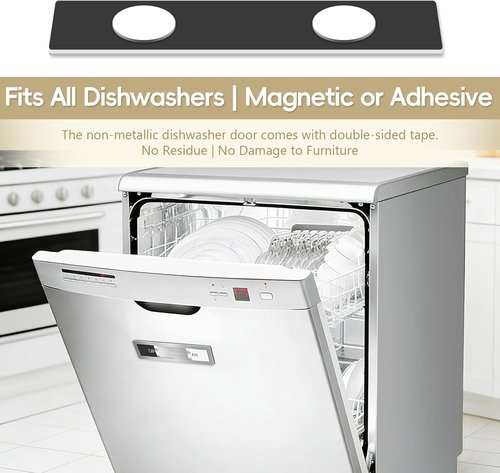 Skiennix Dishwasher Magnet | Clean Dirty Sign - Stainless Steel with Strong Magnet, Brushed Silver Finish