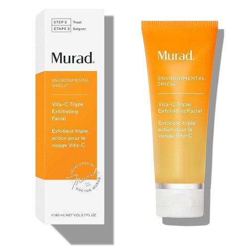 Murad Vita-C Triple Exfoliating Facial Scrub - Gold-Stabilized Vitamin C for Smoother, Brighter Skin | 2.7 Fl Oz