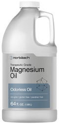 Horbäach Magnesium Oil | 64 fl. oz | Therapeutic Grade | Vegetarian, Non-GMO, Gluten Free, and Paraben Free Odorless Formula