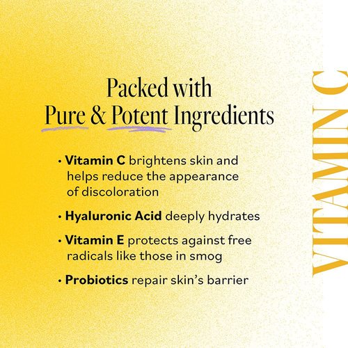 DERMA E Vitamin C Serum - Hydrating & Brightening with Hyaluronic Acid, 2 Oz | All-Natural Antioxidant Formula