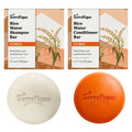 Skiennix Rice Water Shampoo & Conditioner Bar Set - Citrus Scent for Thinning, Dry Hair - Travel-Friendly 3.17 Oz