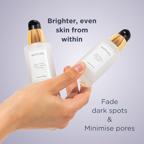 MATKAS Korean Dark Spot Corrector Serum - 1 Fl. Oz. Niacinamide Brightening Formula for Oily Skin