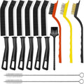 Crevice Cleaning Brush Set - Hard Bristle Grout Scrub Tools for Kitchen, Bathroom & Corners (12PCS)