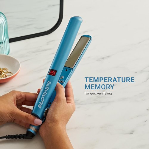 BaBylissPRO Nano Titanium Flat Iron - Digital Hair Straightener for All Hair Types | Salon Quality Results