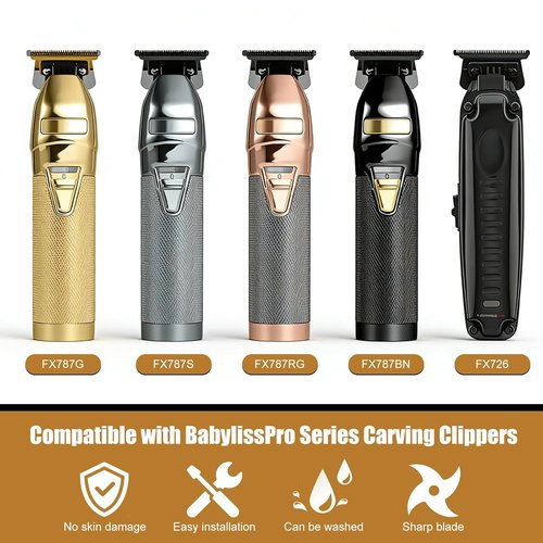 BaByliss Pro Replacement Blade - DLC 2.0 Compatible with FX787 & FX726 Hair Trimmers | Black