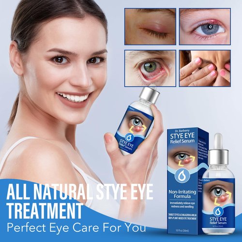Stye Eye Treatment, Eye Stye Relief Serum, Natural & Gentle Stye Cure, Non-Irritating Formula, Target Chalazions & Blepharitis (1 Fl Oz (Pack of 1))