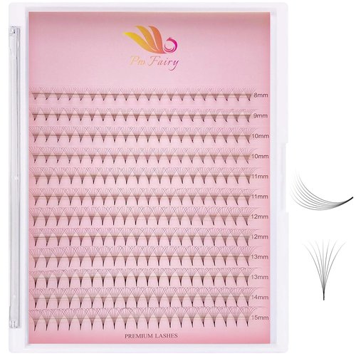 Pro Fairy Premade Fans Lashes 7D 8D 10D 12D 14D Voleme Lash Extensions Pre Made Fans Eyelash Extension Mixed 8-15mm Thickness 0.07 Curl C/D (7D 0.07 C Mix)