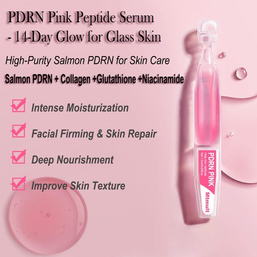 Mtmult Salmon PDRN Serum, Salmon DNA for Face, PDRN Serum - Intense Firming, Repairing, Moisturizing with Collagen, Glutathione, Hyaluronic Acid, 0.05 fl.oz x 10