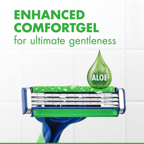 Gillette Sensor3 Sensitive Disposable Razors - 4 Pack for Gentle Shaving Comfort