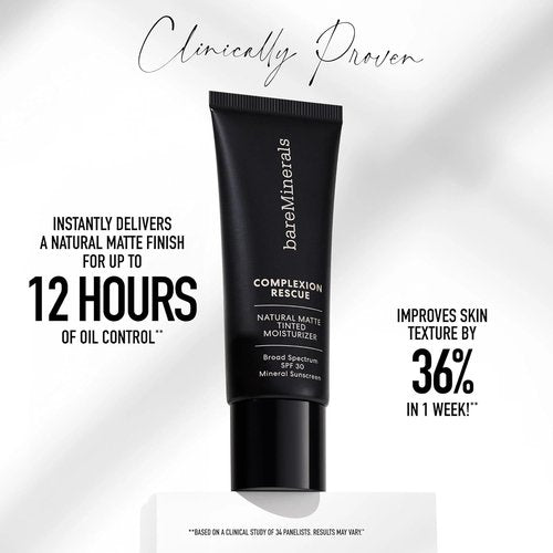 bareMinerals Complexion Rescue Tinted Moisturizer - Oil-Free Mineral SPF 30 Hydrating Cream for Face