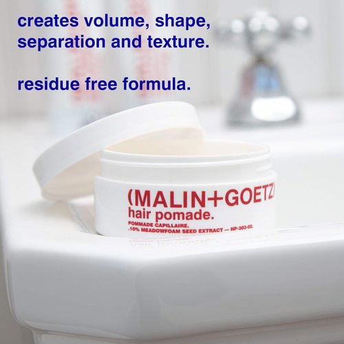 MALIN+GOETZ Hair Pomade - Firm Hold Styling for Volume & Texture | Beeswax & Cannabis Oils | Vegetarian & Cruelty-Free (2 oz)