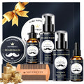 NOVTWENTY Beard Growth Kit - 7 Pc Kit, Includes Wash, Oil, Conditioner, Balm, Comb, Gift Box Set for Men