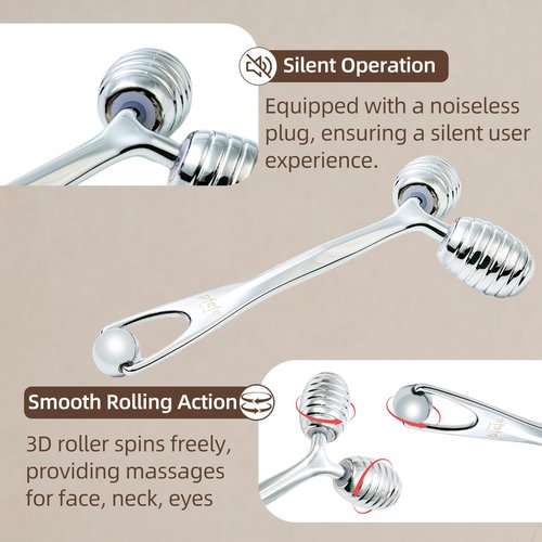 pfefe Facial Roller for Face and Eyes - Unbreakable Face Massager Tool for Beauty Routines, Esthetician Supplies Cold Roller for Puffiness, Wrinkles, Dark Circles