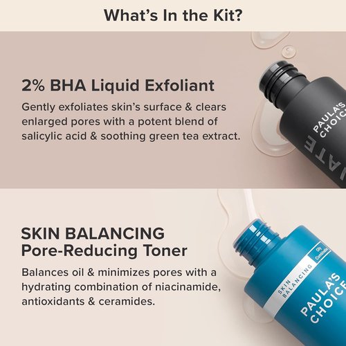 Paula's Choice 2% BHA Liquid Exfoliant - Minimizes Clogged Pores & Balances Skin | Set of 2, Fragrance-Free
