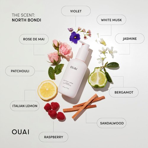 OUAI Anti Frizz Cream - Moisturizing Hair Cream for Frizz Control & Heat Protection - 6 oz, Paraben-Free