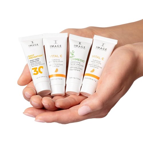 IMAGE Skincare Five Star Favorites - 4 Step Introductory Regimen Set for Brighter, Healthier Skin | Travel Size