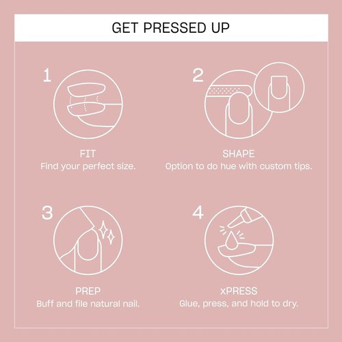 OPI On Point Press On Nails - 30 Count | Short Round, Squoval & Almond Styles | Long Lasting & Reusable
