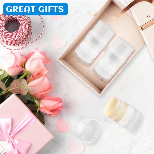 10 Pack 30g/1oz Empty Platic Deodorant Containers Top-Fill Deodorant Bottles Refillable Twist-Up Deodorant Tubes For DIY Deodorant Lip Balm Aromatherapy Lotion Stick (clear)